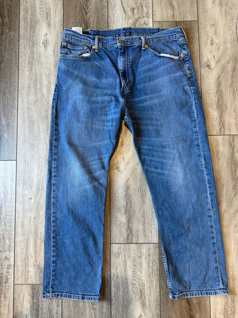Levi's 505 Regular Fit Straight Leg Blue Denim Jeans Size 40x30